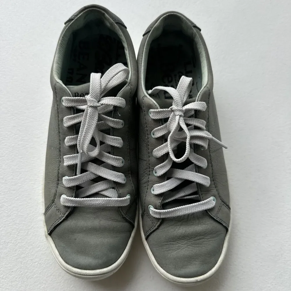 L.L.Bean Eco Bay Women’s Size 8 M Oxford Classic Sage Leather Lace-Up Shoes